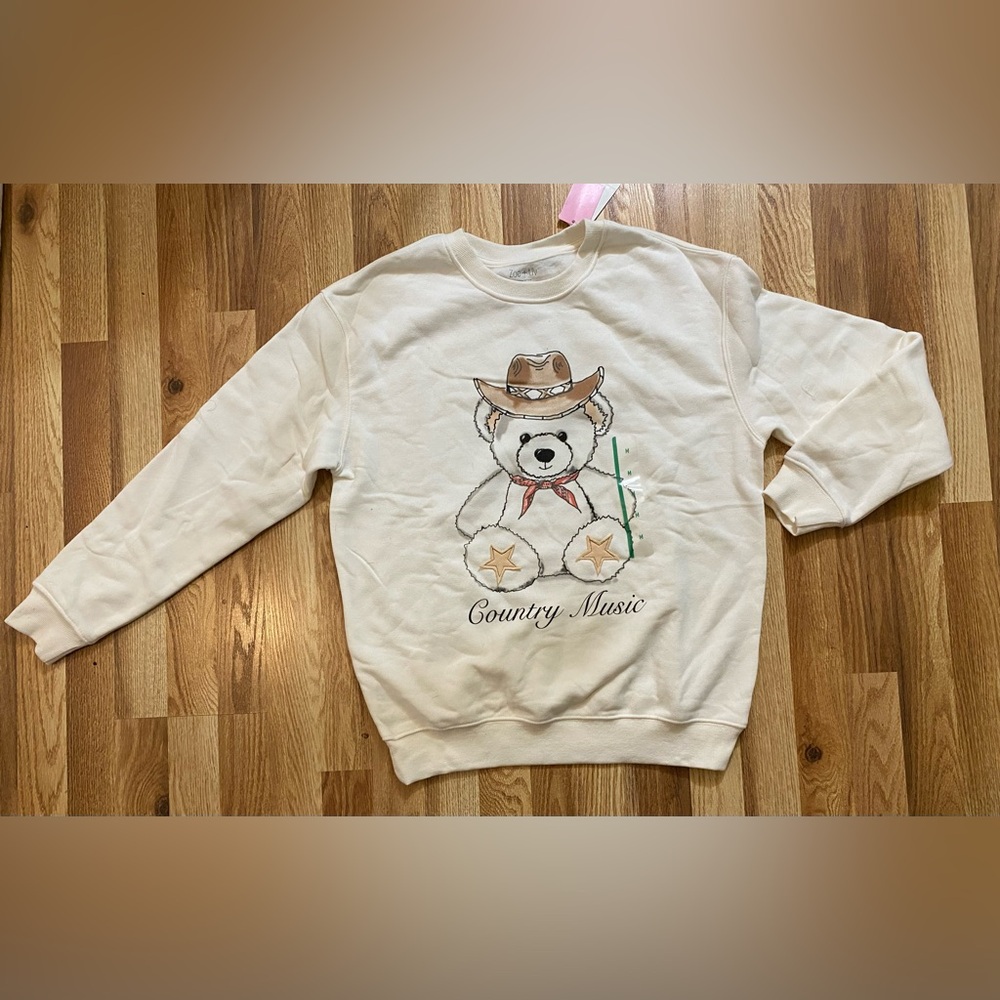 White Bear Country Music Graphic Sweat Shirt Size Medium NWT - Picture 2 of 10